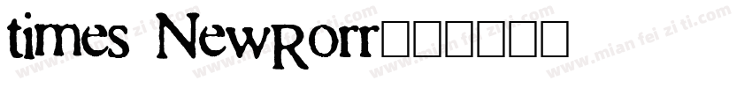 times NewRorr字体转换